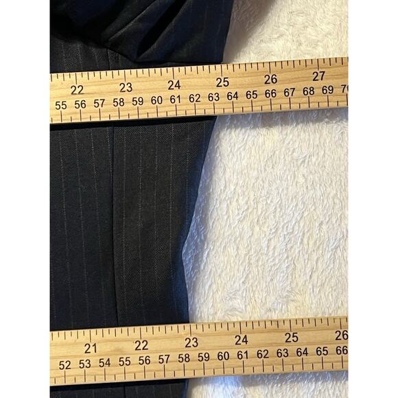 Ermenegildo Zegna Trofeo Mens 50L 38x30 Blue Tan Stripe Flannel Suit - Picture 11 of 16